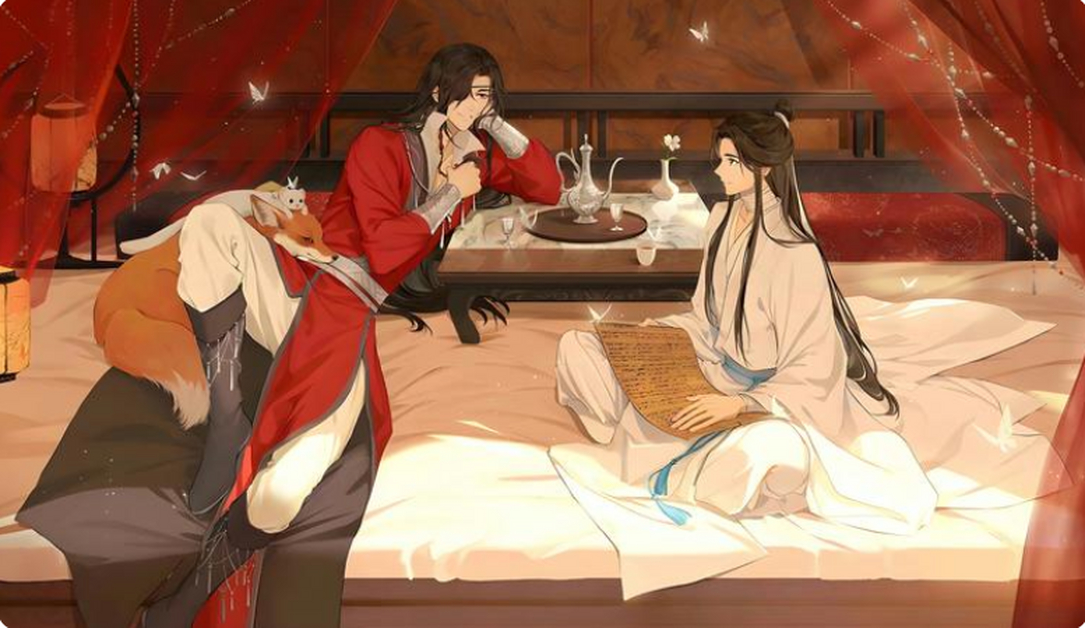 我们花城主放荡不羁的坐姿#二次元# #天官赐福