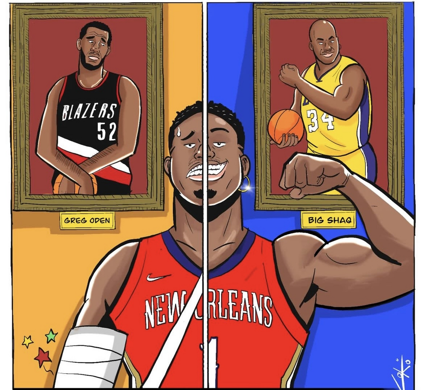 理性讨论,同样是状元,鹈鹕队球员胖虎锡安威廉姆斯会步奥登的后尘