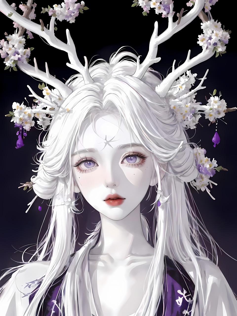 白鹿之灵 #二次元# #古风# #ai绘画