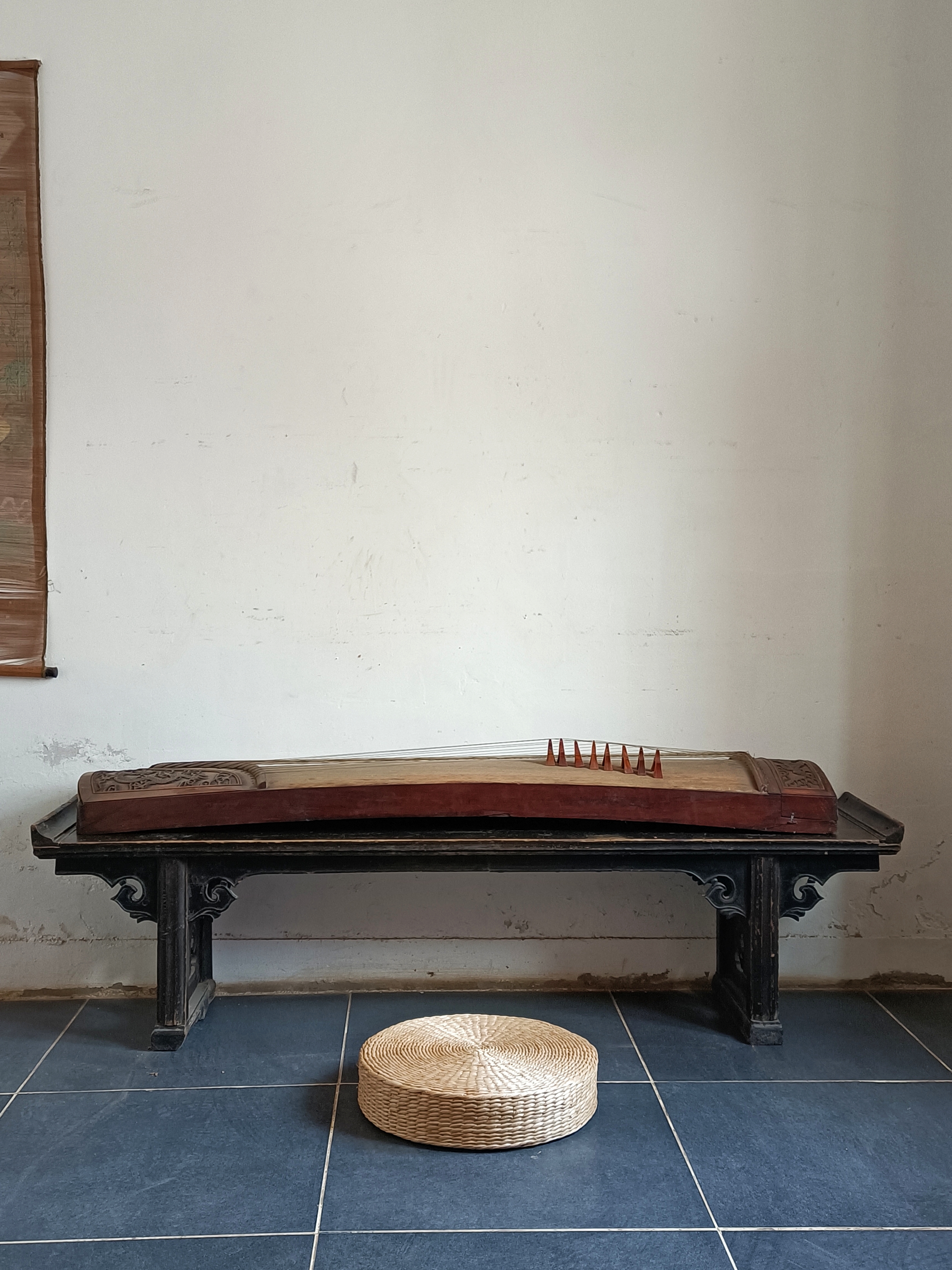 席地而坐 茶桌,明式长桌,长琴几,长茶桌,云纹琴桌,茶几空间