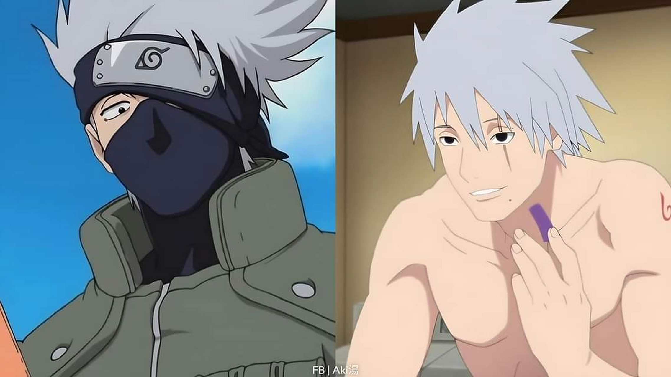 摘下面具的卡卡西#火影忍者