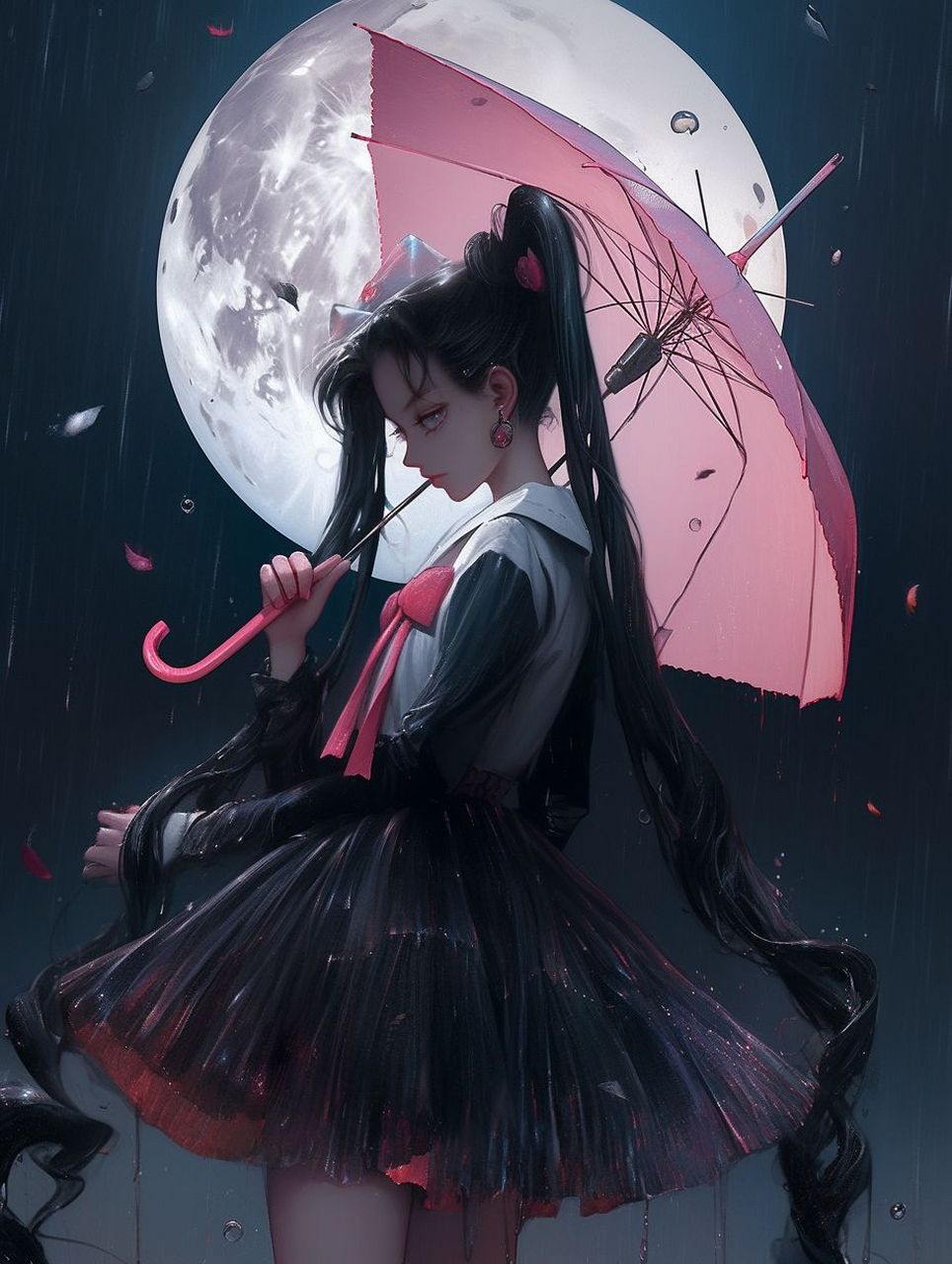 黑水月| 双马尾 曾清澈的月光化为黑暗的利刃,眼神透着冷酷,隐藏着