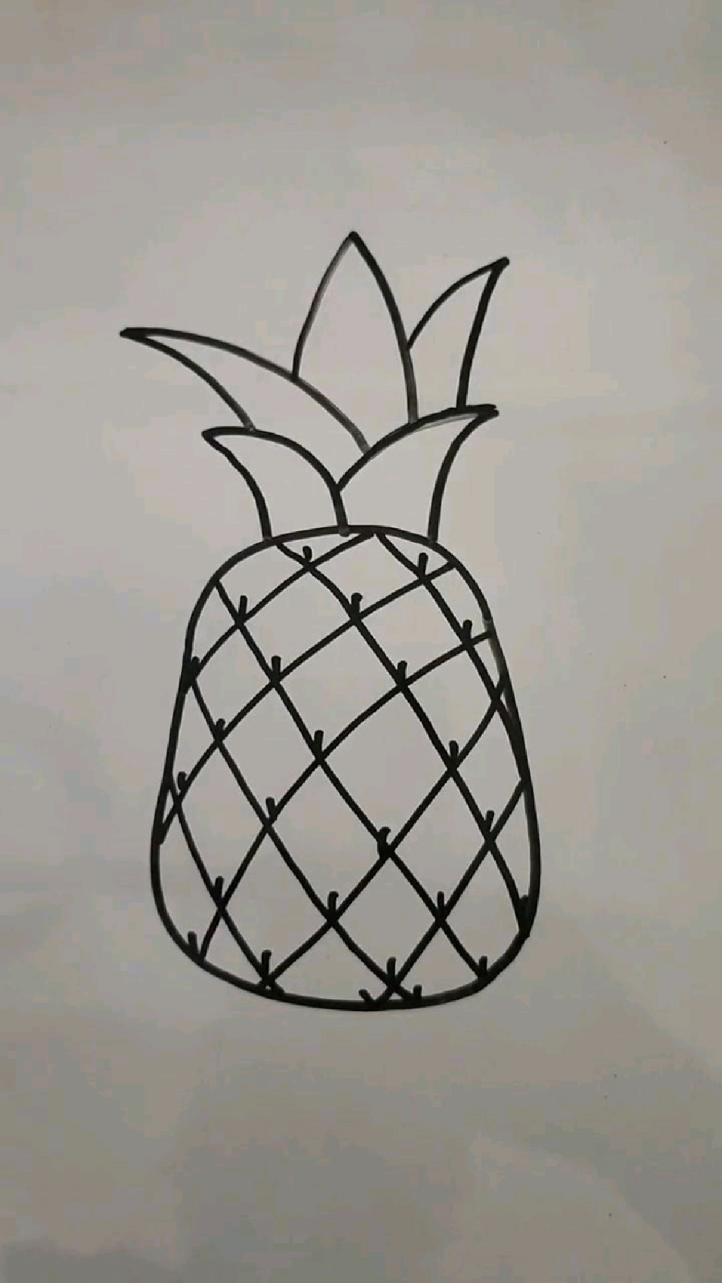 简笔画——菠萝