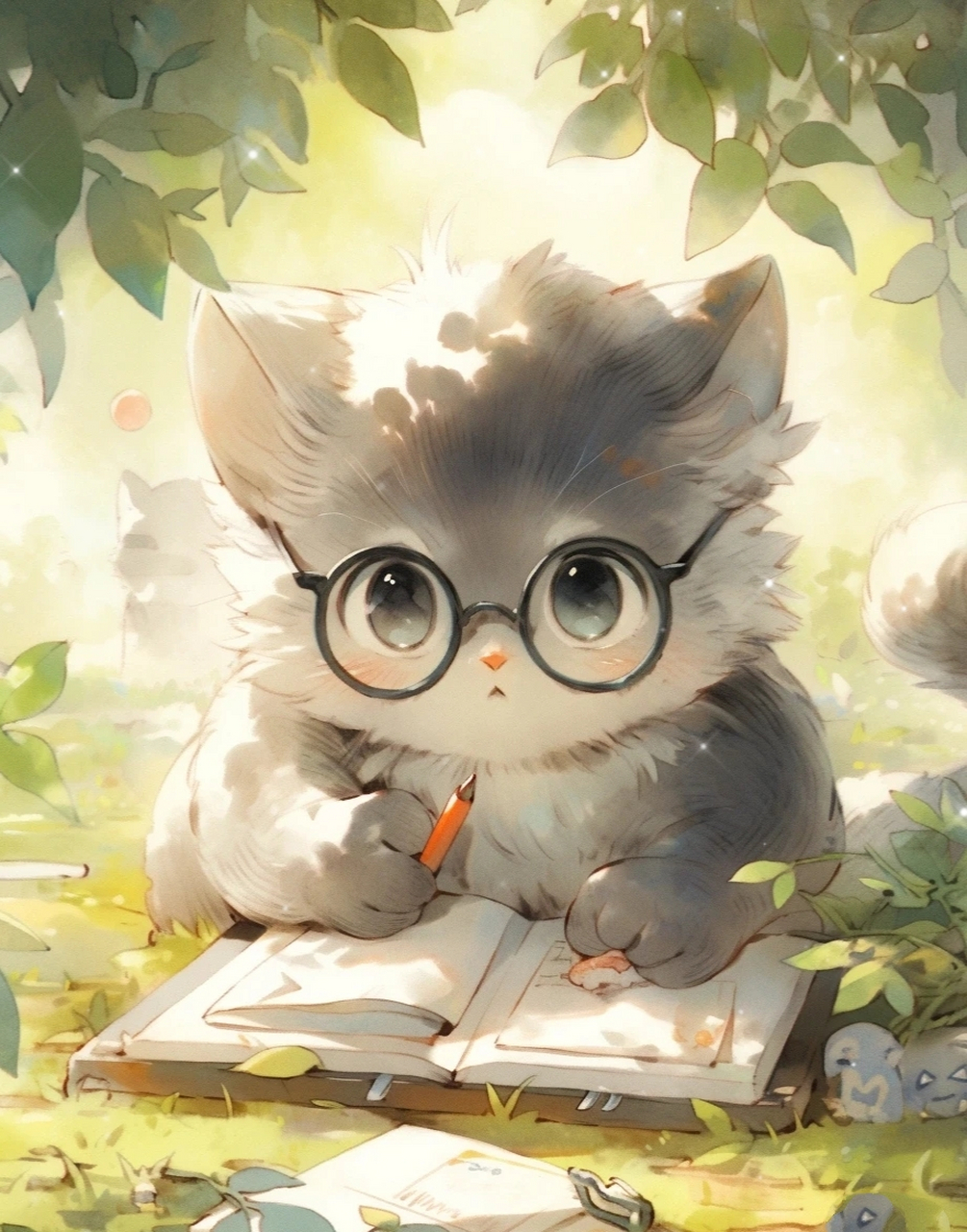 可爱猫猫在看书,最后一波呦