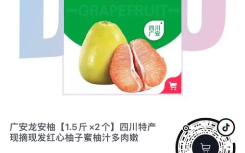 龙安柚子两个 4.9包邮