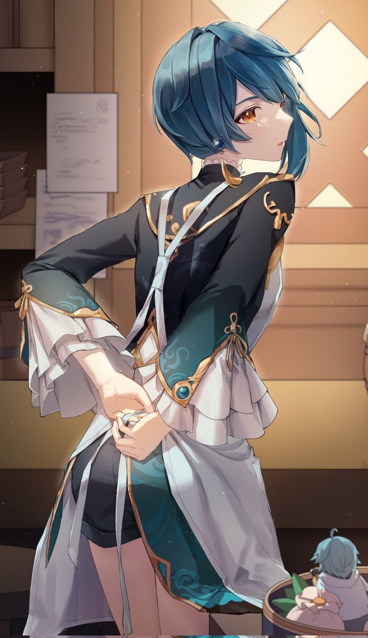 晴了就好,不然藏书会生霉的——行秋(原神)#二次元#  画师:raon