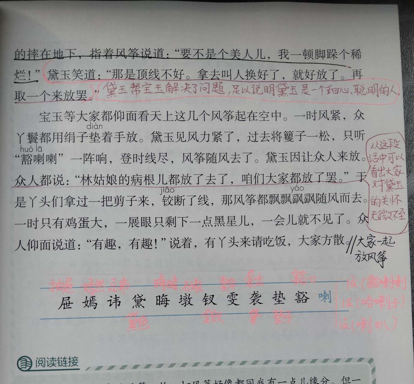 红楼春趣的课堂笔记图片