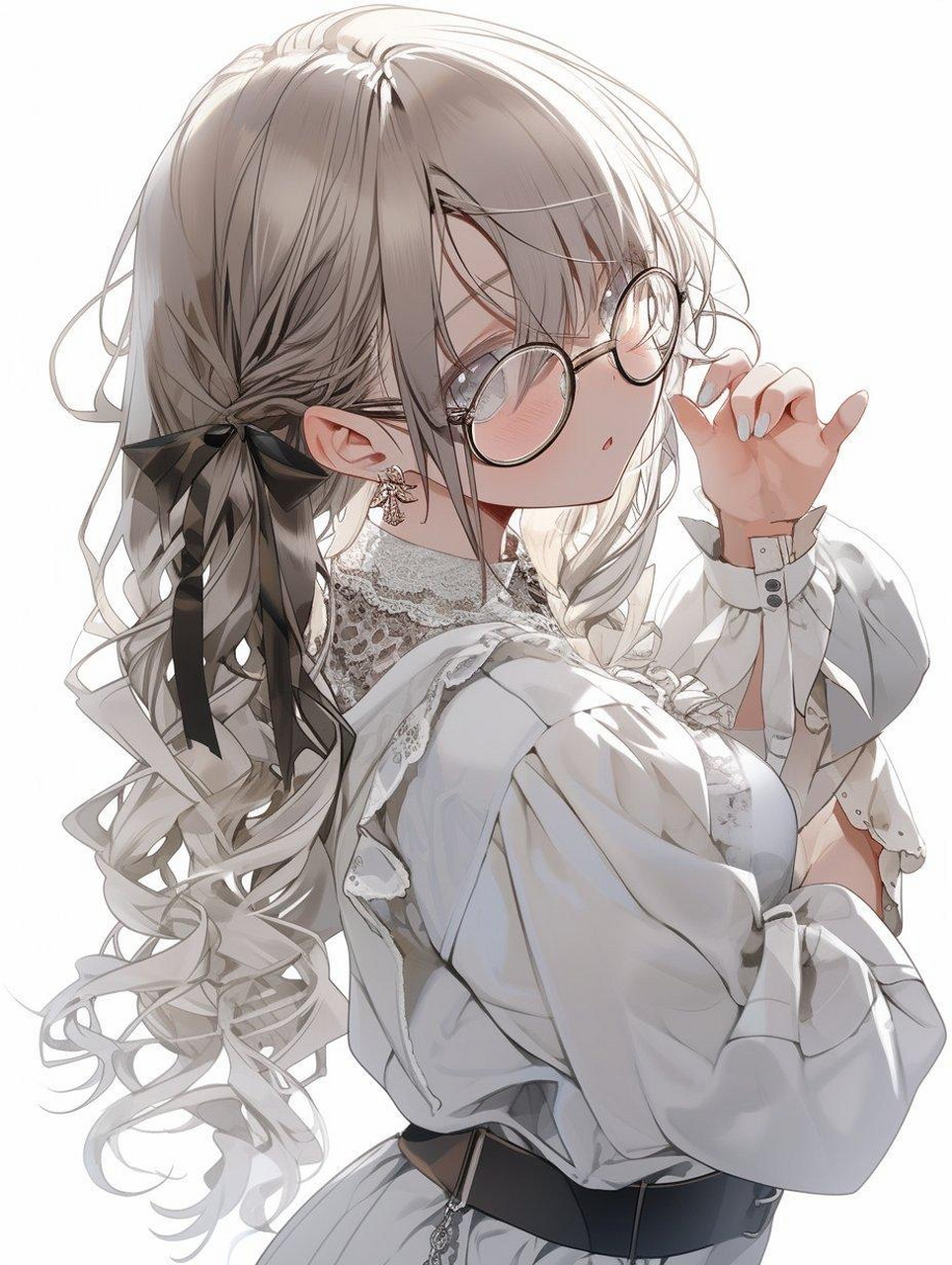 高颜值的可爱眼镜娘[并不简单]#二次元