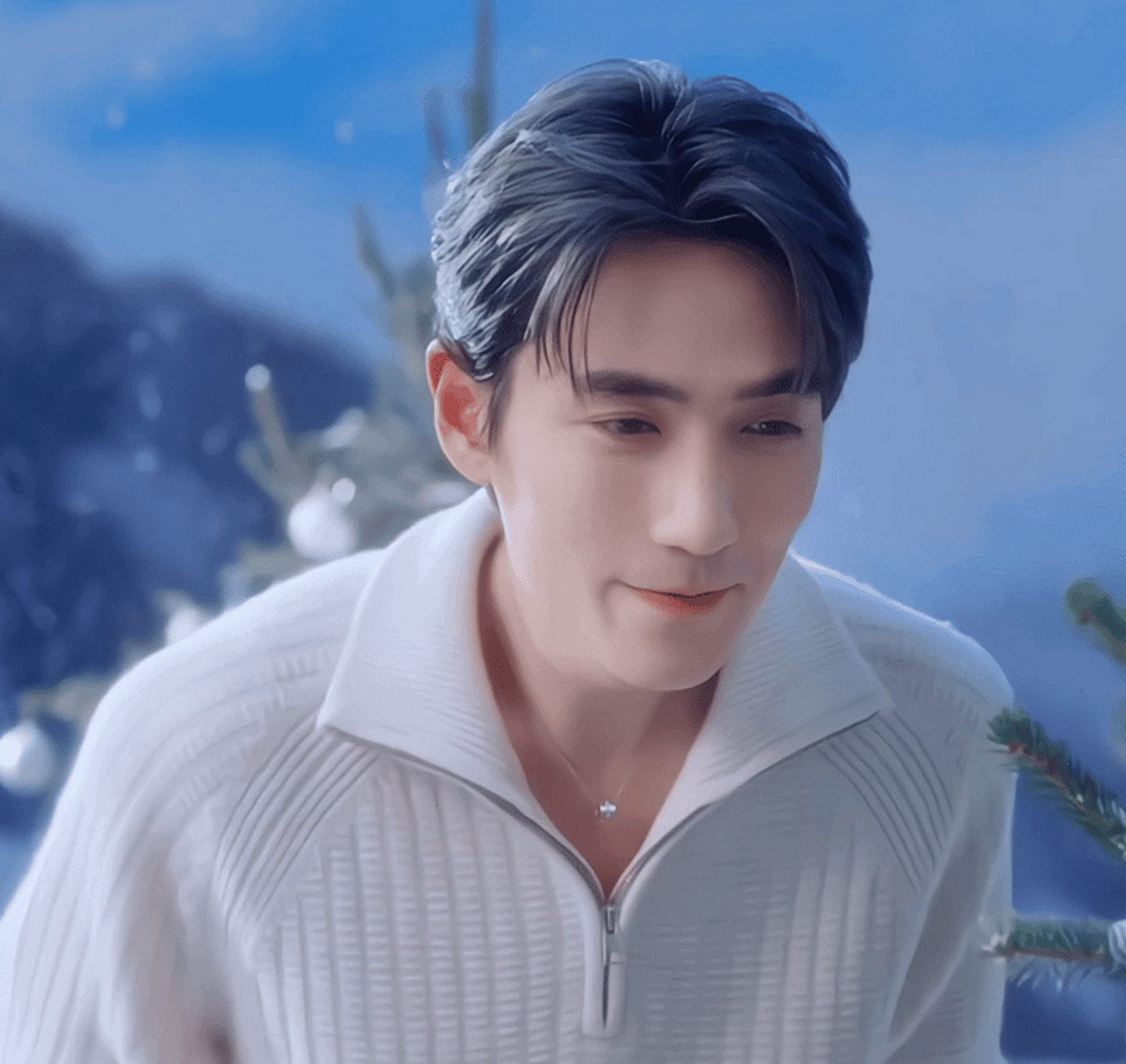 这组白毛衣的朱一龙真的好暖好温柔!