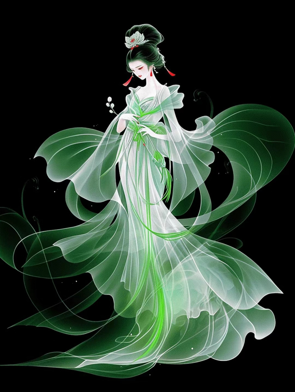 荷花系古风美人,清透亮眼[害羞][害羞] yyds!#二次元