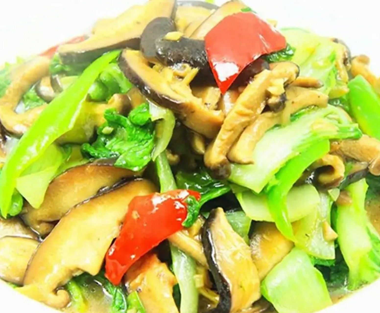 我的美食分享#  香菇小白菜  1.