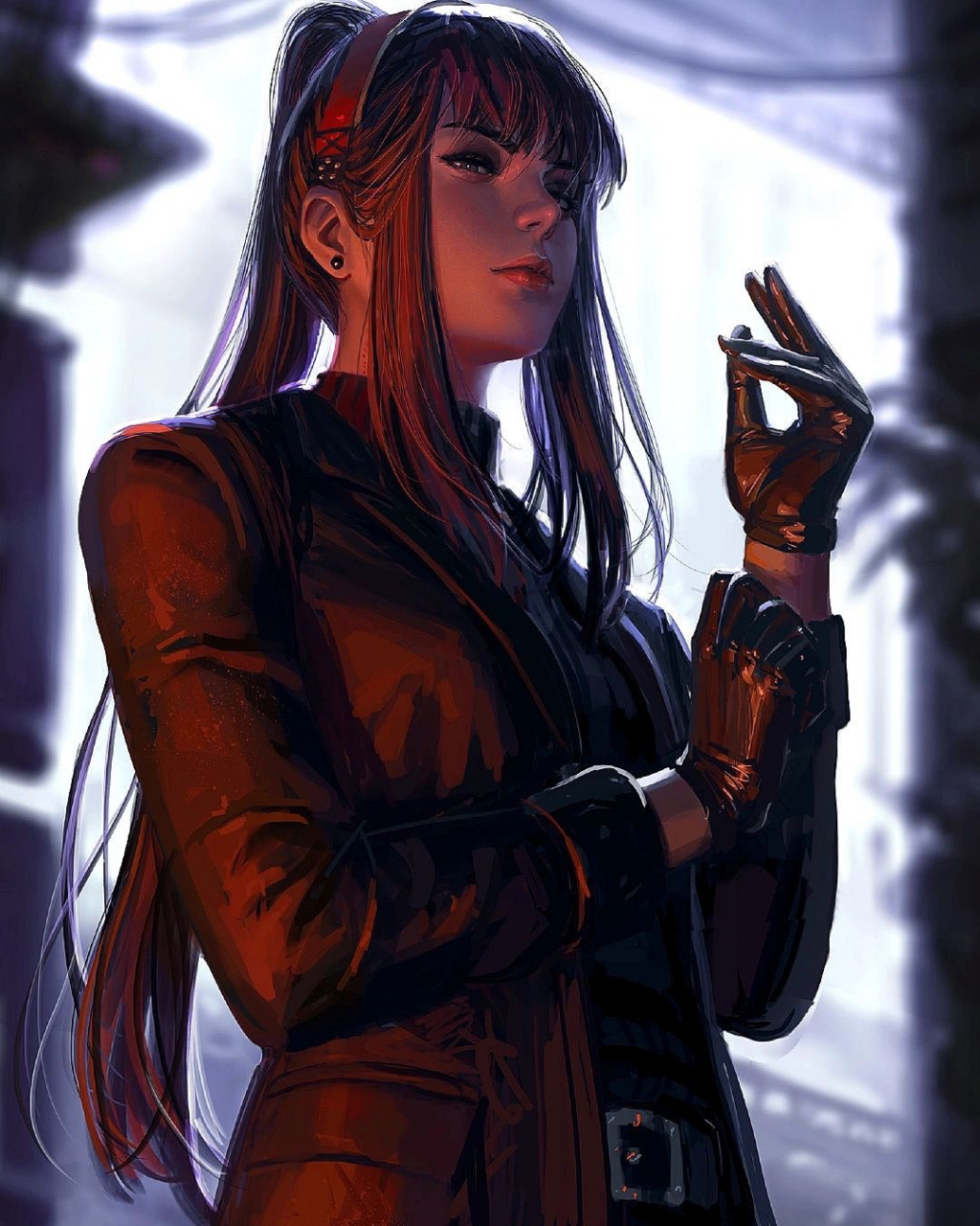 山口组千金|||画师:guweiz #二次元# #插画# #最喜欢的二次元人物