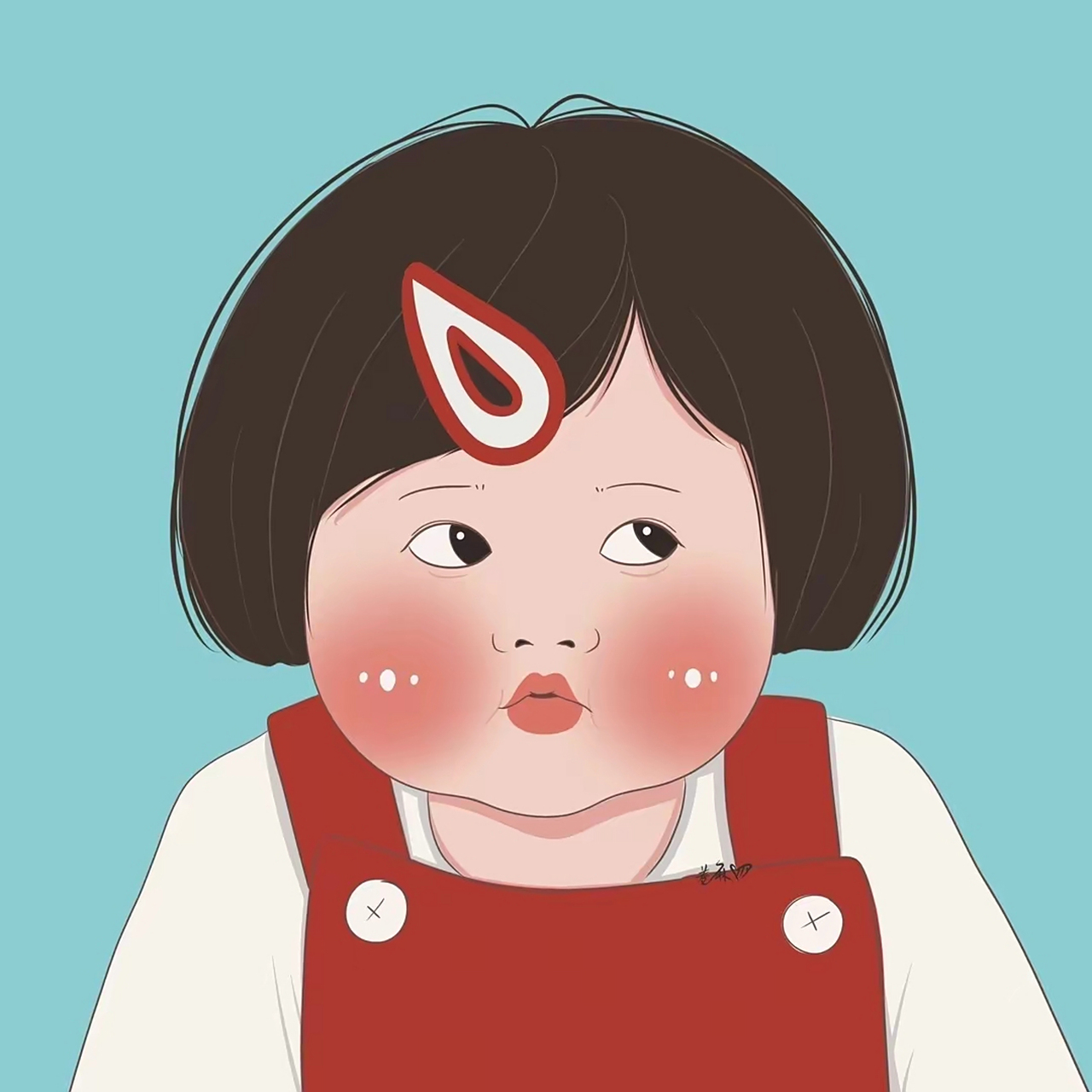 大胖娃娃头像分享,脸大怎么啦,我又不减肥