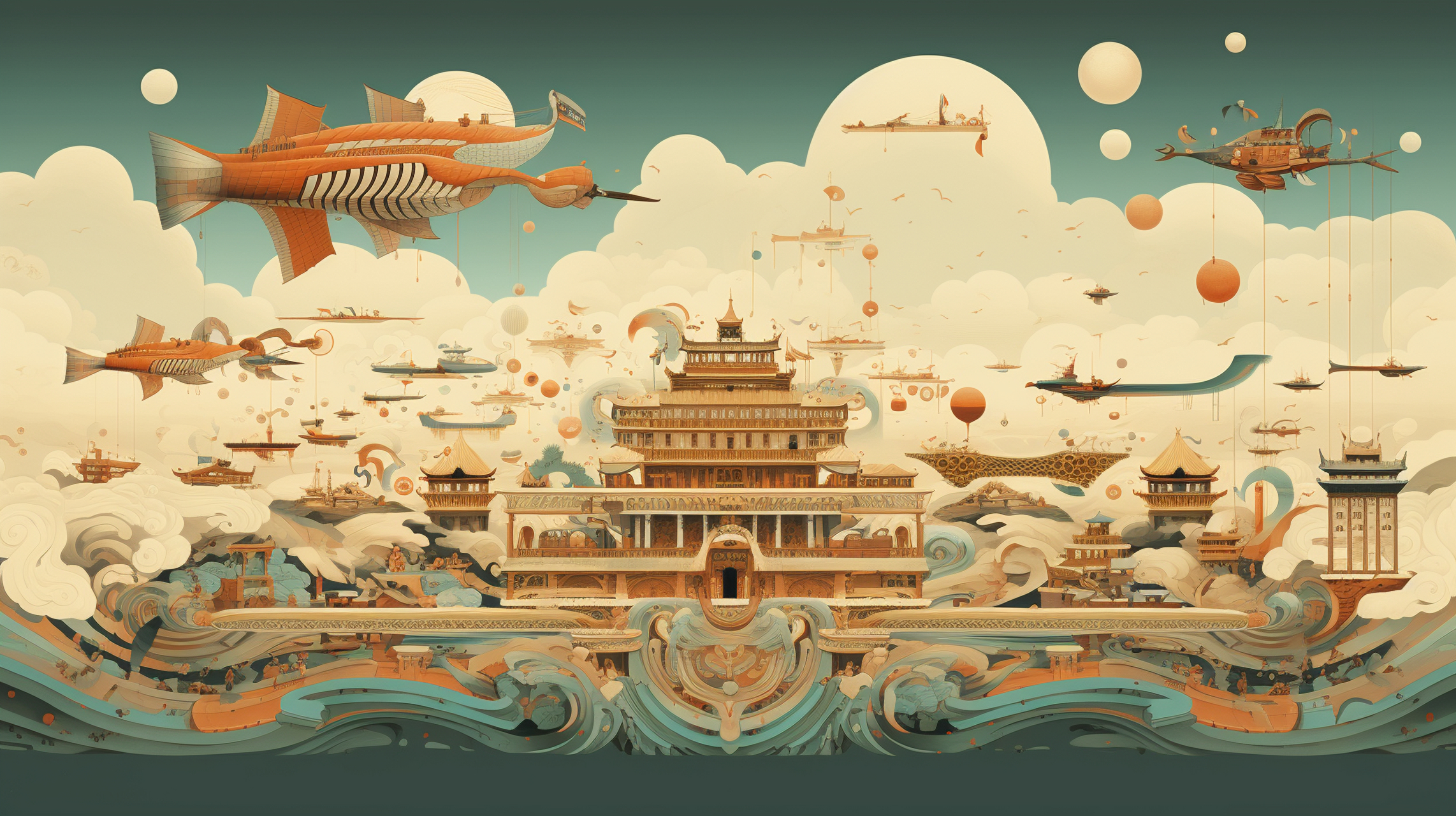 国潮插画#ai绘画# #插画# #壁纸