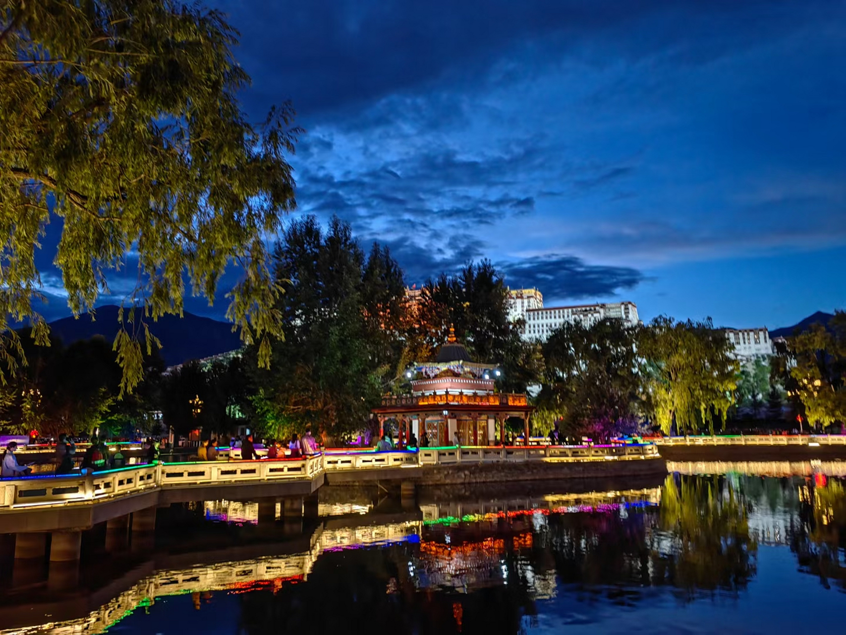 布达拉宫夜景拍摄图片