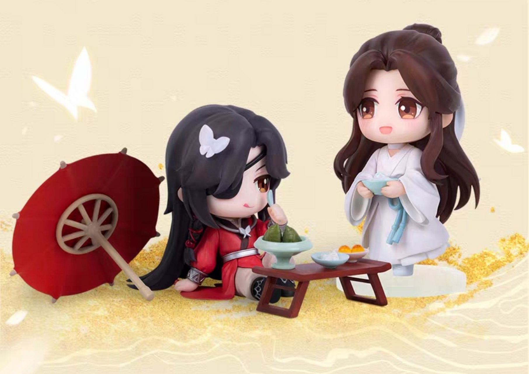 天官赐福谢怜花城q版手办动漫周边公仔二次元玩具摆件!