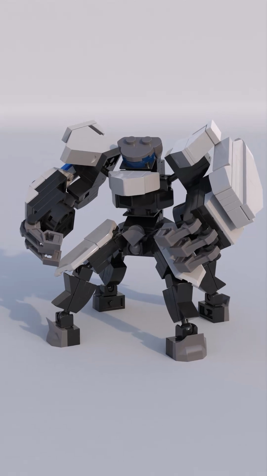 蝎尾积木moc,小型的积木版盾山-度小视