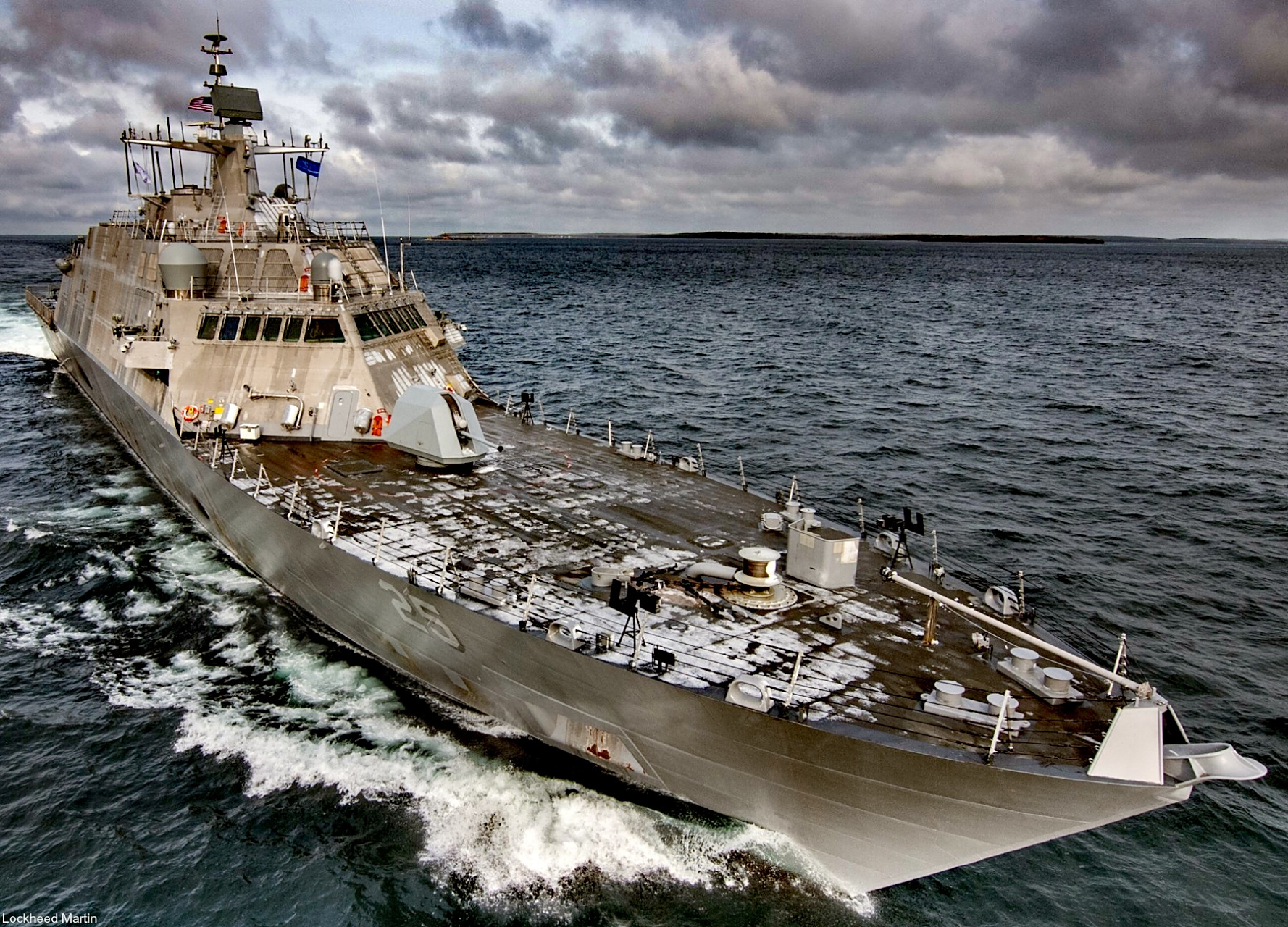 舰船欣赏:美国海军自由级濒海战斗舰马里内特号(lcs-25),由于该舰的设