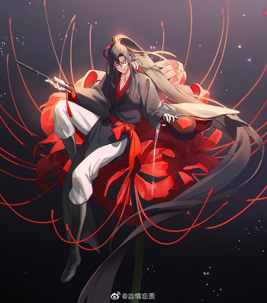 魔道祖师# 魏无羡x彼岸花 #魔道祖师# #每日打卡#  twi:miyabi_ash