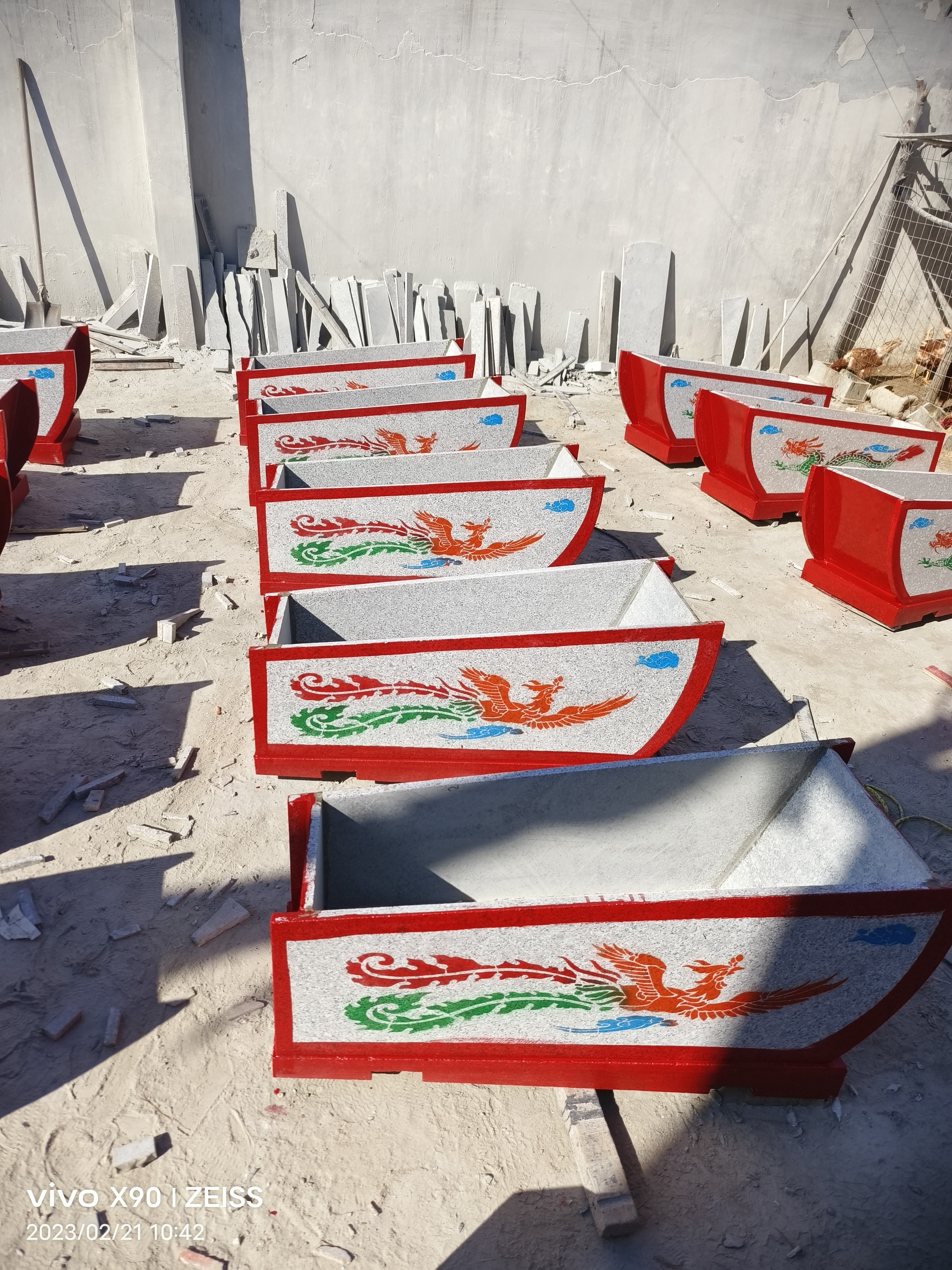 迁坟石头棺材大理石寿材花岗岩下葬