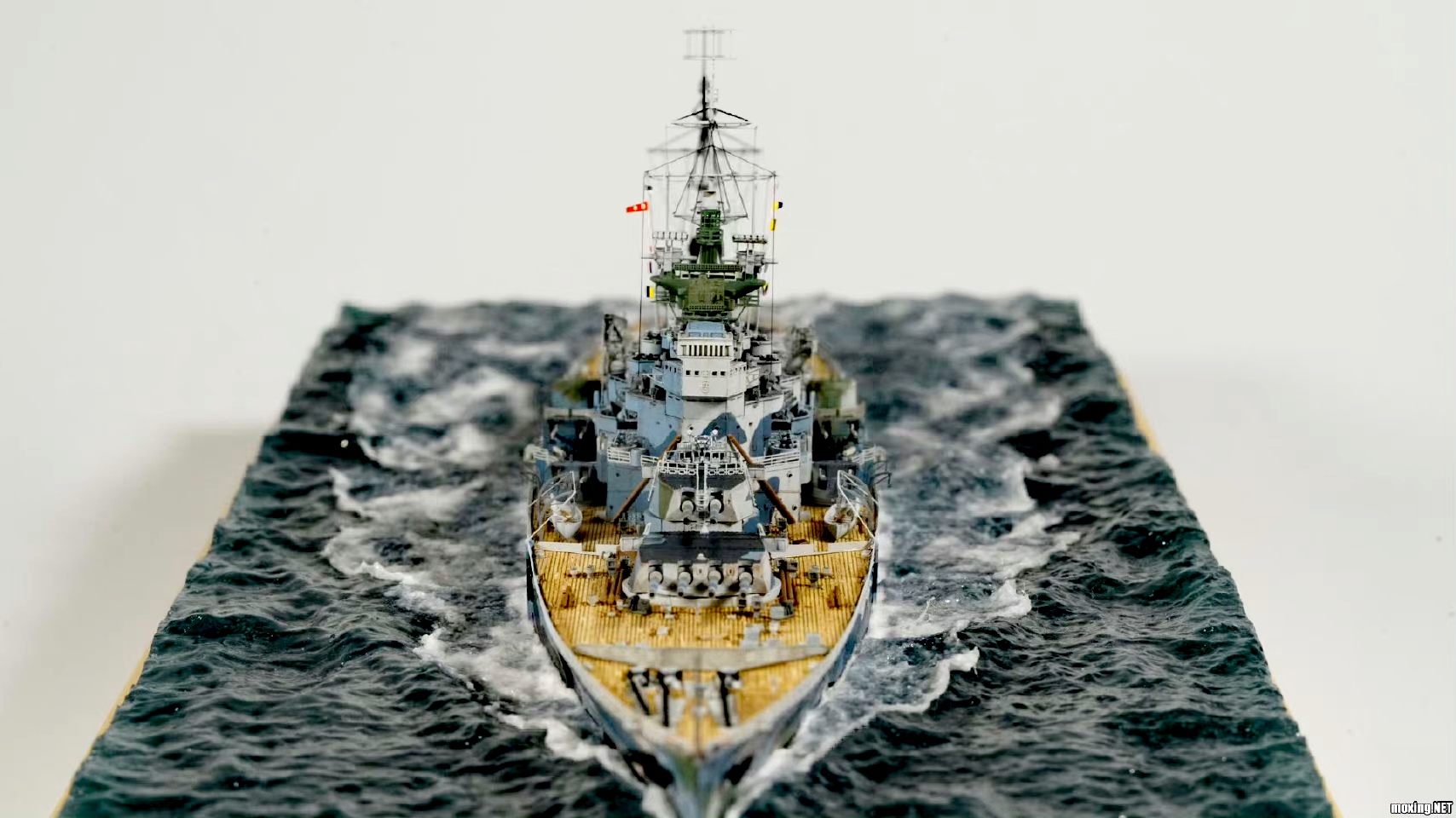 軍模欣賞:1/700 威爾士親王號戰列艦模型