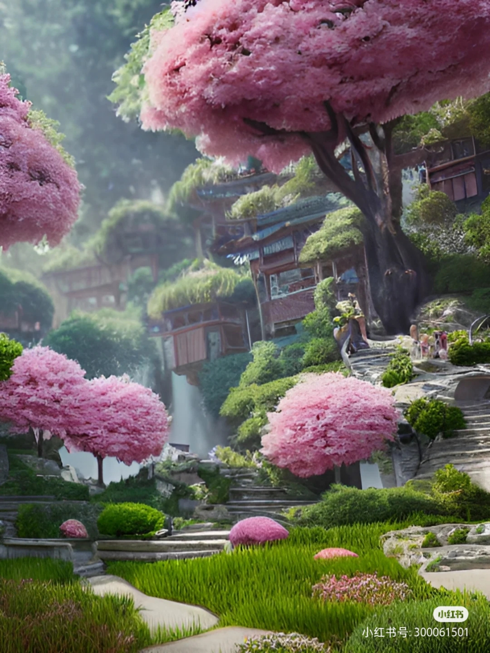让人心静的国风壁纸春意盎然 春色满园花满楼,足踏青苔草青虹.