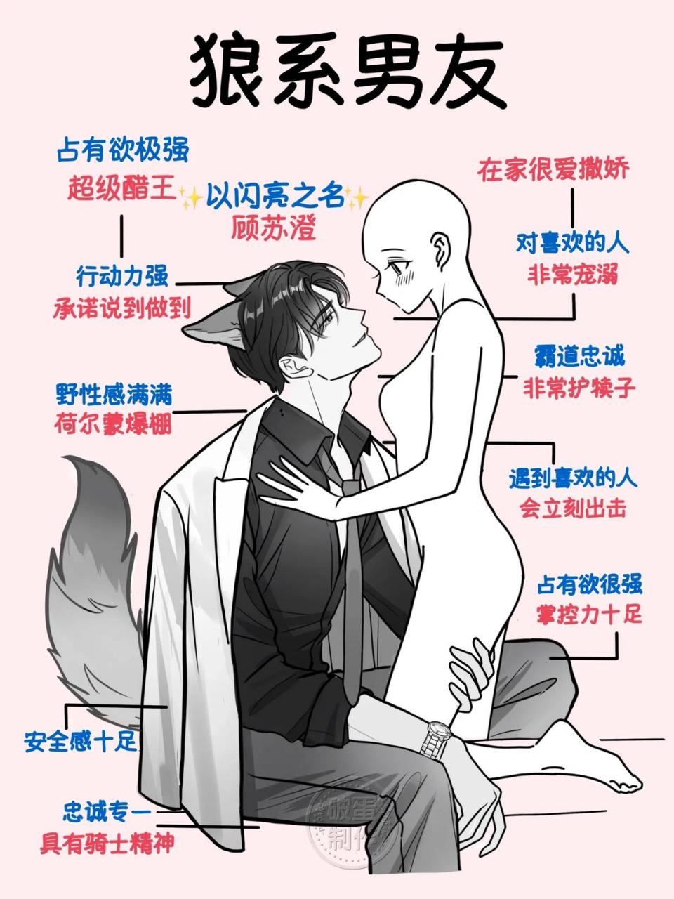 好喜欢狼系男朋友 图源:单眼皮的破蛋儿