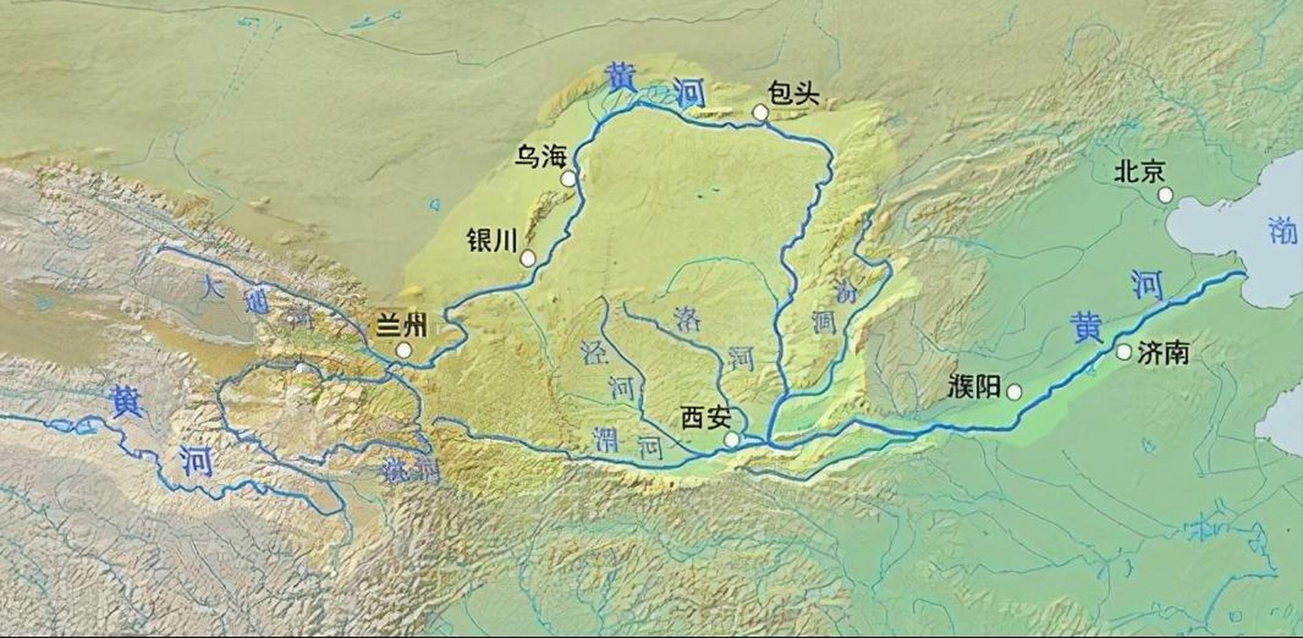 黄河地图河套地区图片