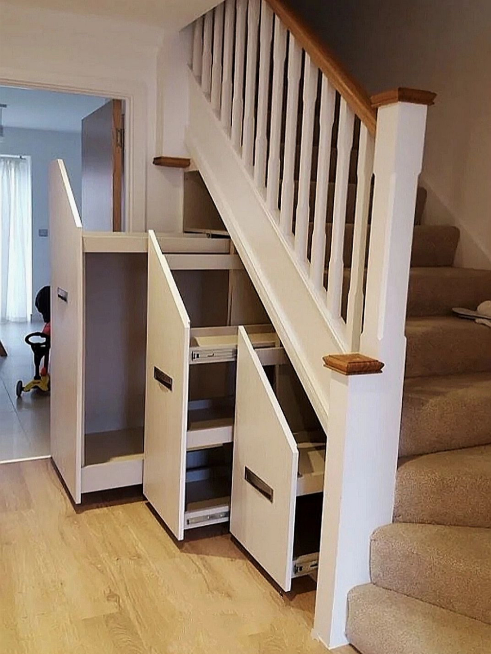 楼梯储物柜装修案例分享.#装修灵感库# #装修