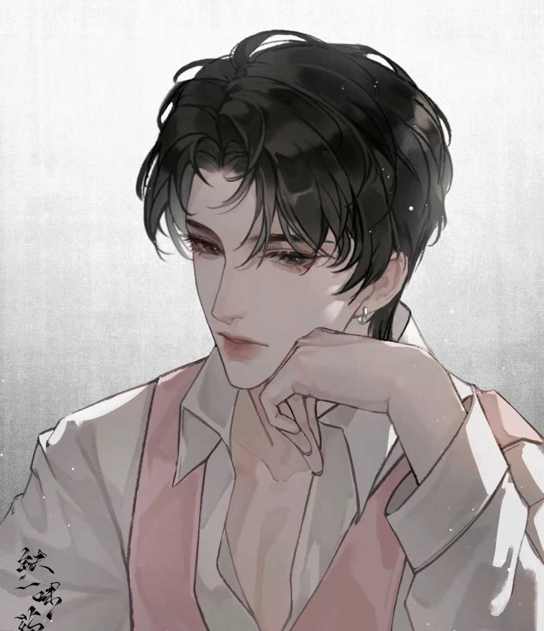 戴了墨镜的黑瞎子和解雨臣