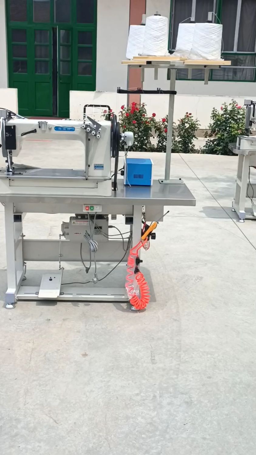 海蓬链式双针缝纫机14毫米长针码可缝底可做内拉筋油泵自动润滑无需换