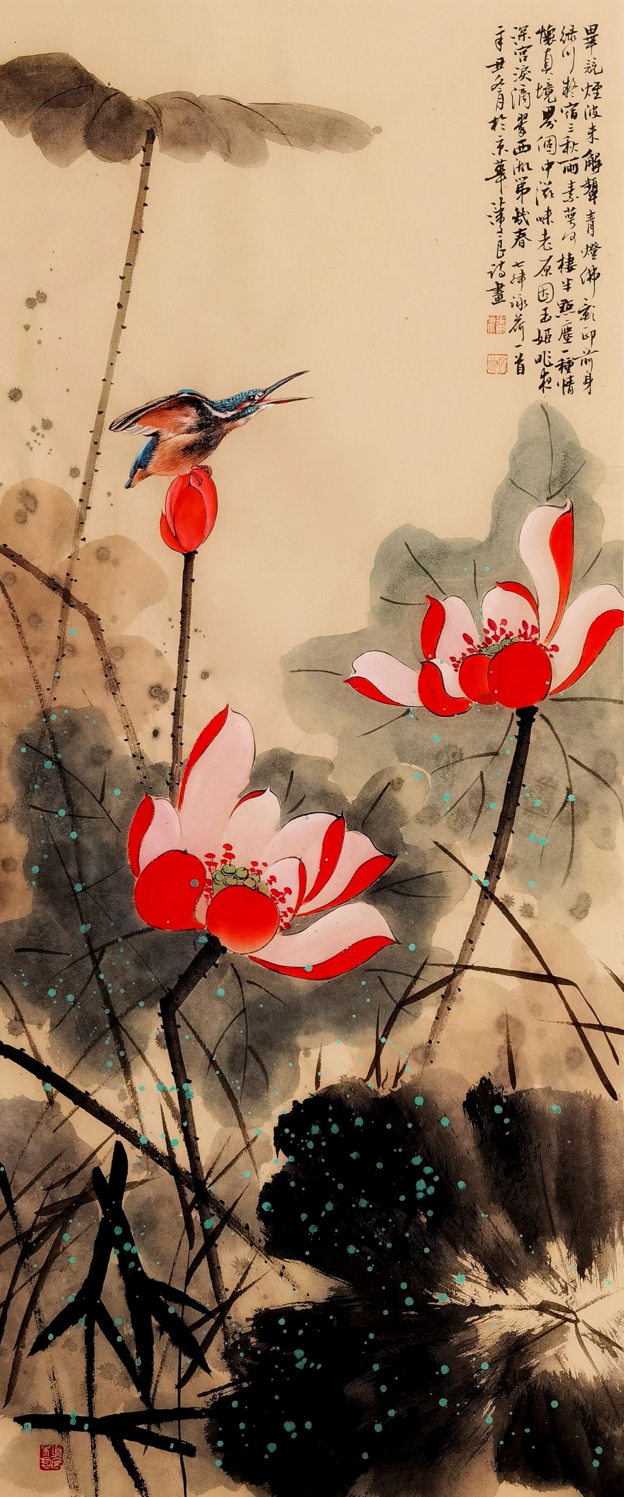 潘文良诗书画三绝,写意花鸟画作品集