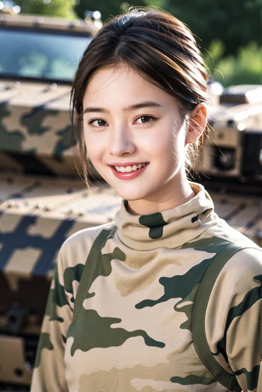 81建军节,又美又飒的军装美少女,特种女兵美女写真艺术照.