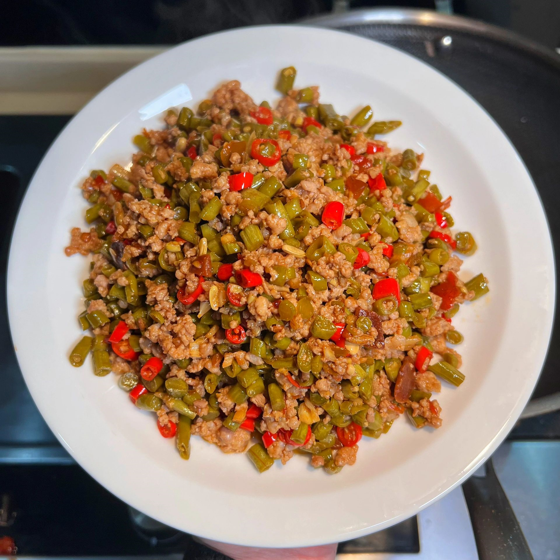 想起来的就流口水的酸豆角肉沫