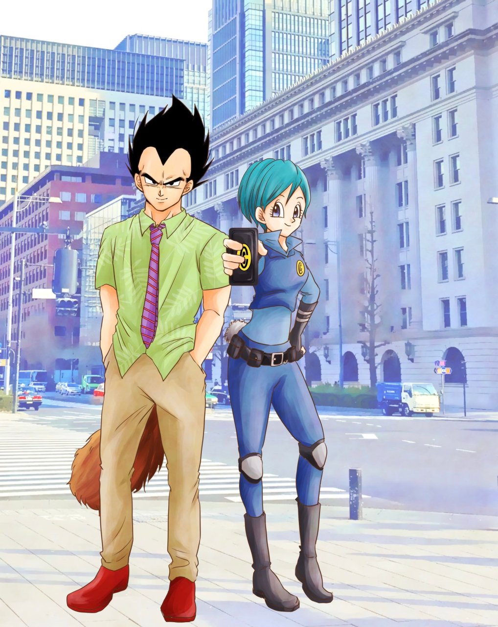 龙珠# #二次元# #动漫# 贝吉塔和布尔玛果然很般配