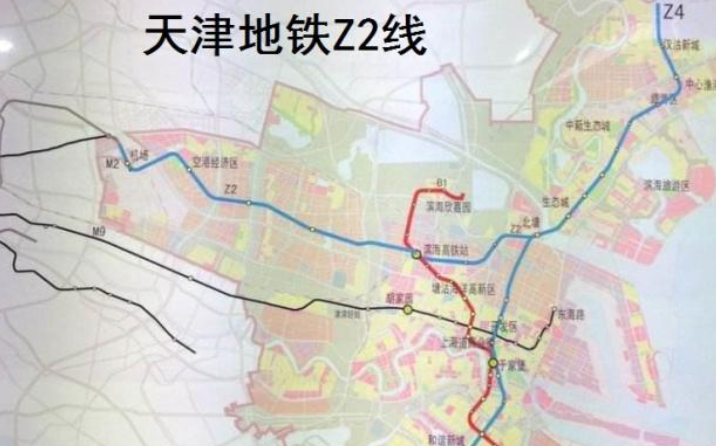 天津地铁z2线,本名滨铁3号线,西侧已经出了滨海新区的范围