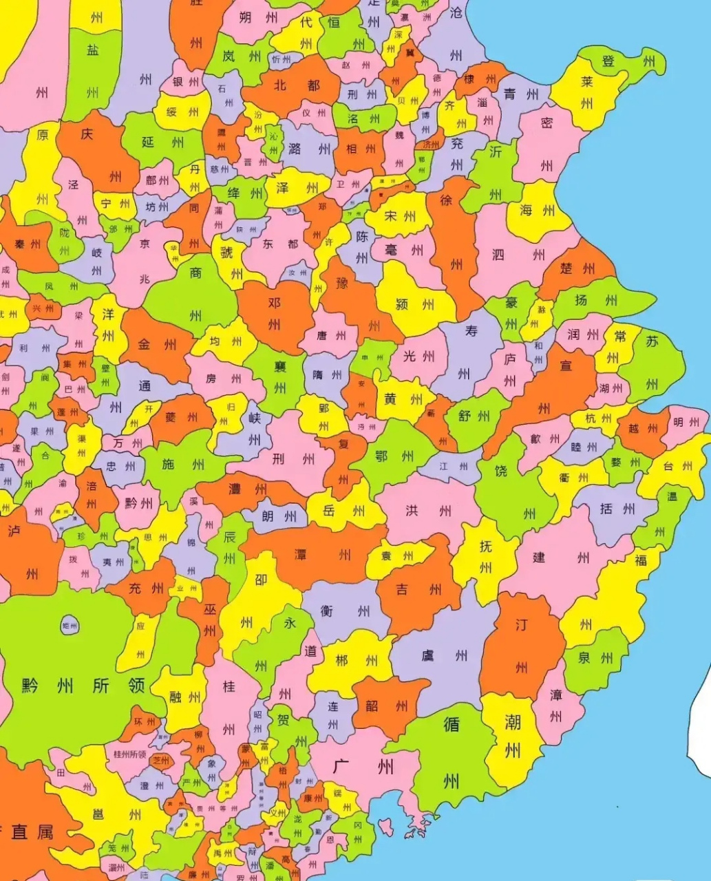 唐朝高清地图!看看你家属于那个州?