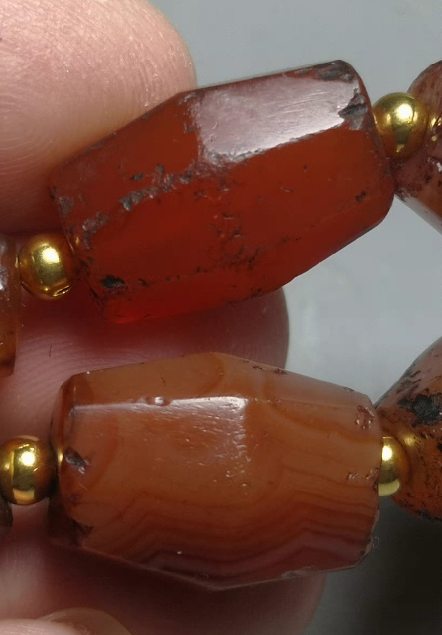 暴老 辽金八棱老玛瑙管珠手串 特惠  保真包老假一罚十支持任何机构