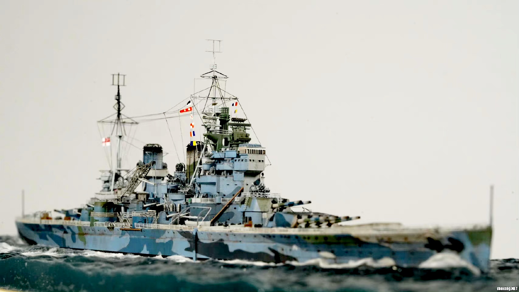 軍模欣賞:1/700 威爾士親王號戰列艦模型