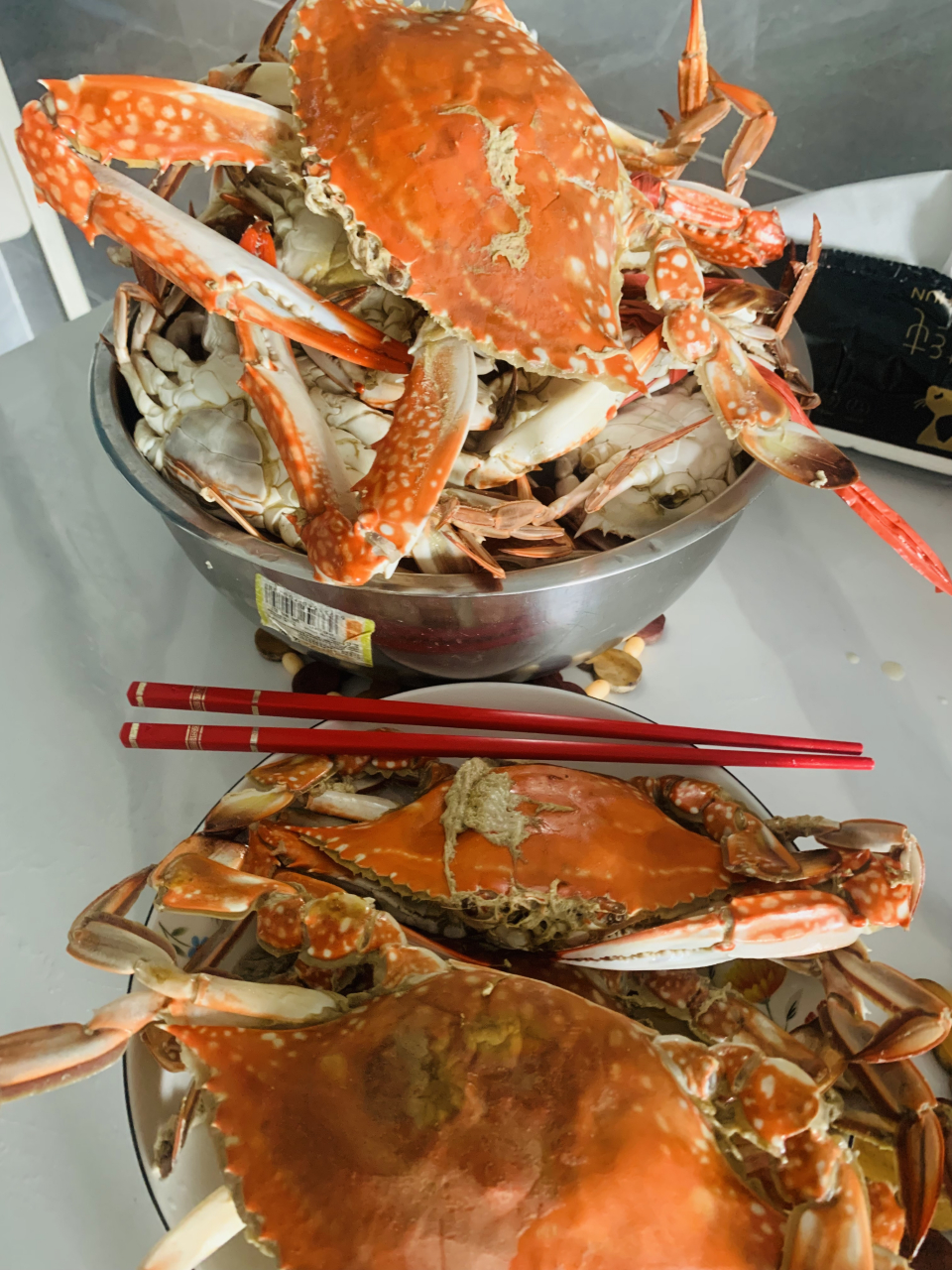 湛江花蟹一斤才18块钱,感觉好便宜了.
