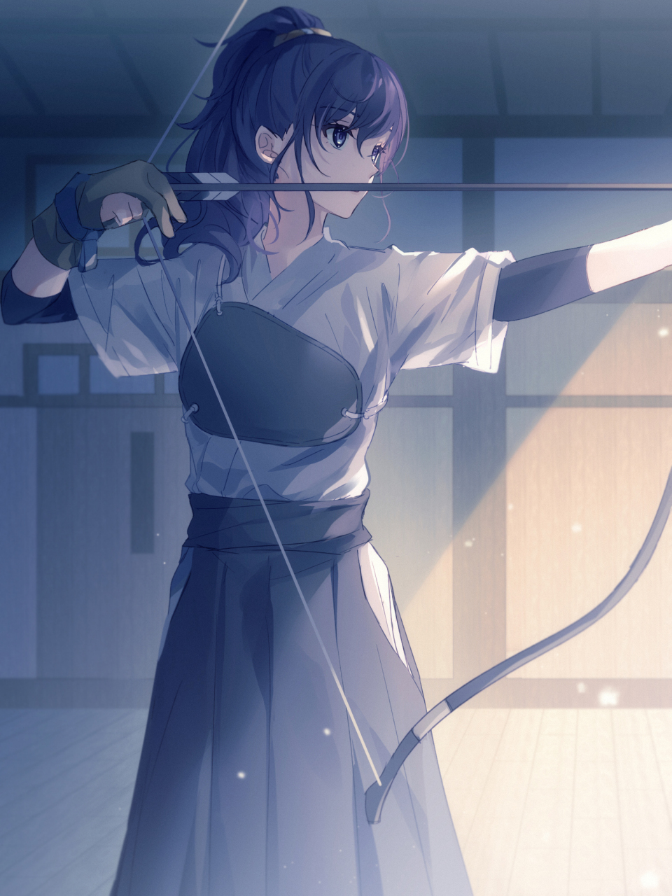 百步穿杨!——朝比奈真冬(世界计划)#二次元#  画师:白