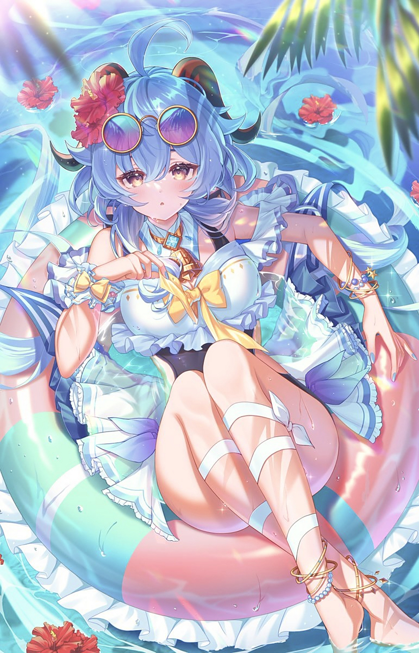 见过的图中感觉最好看的一张泳装甘雨