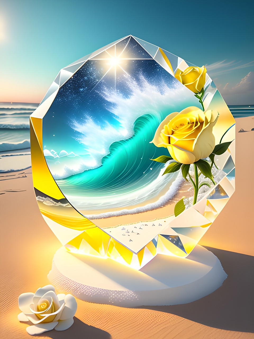 ai绘画「海边」[爱你] #二次元美图#  #ai绘画#  #百度ai绘图黑科技#