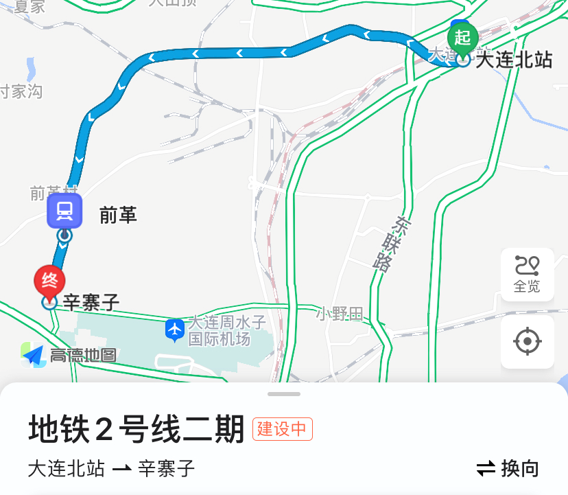 大连轻轨2号线线路图图片