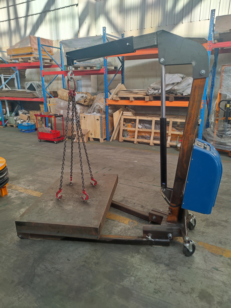 载重1吨的欧式#单臂吊# 优客力移动小吊机手动款可以按照客户需求改成