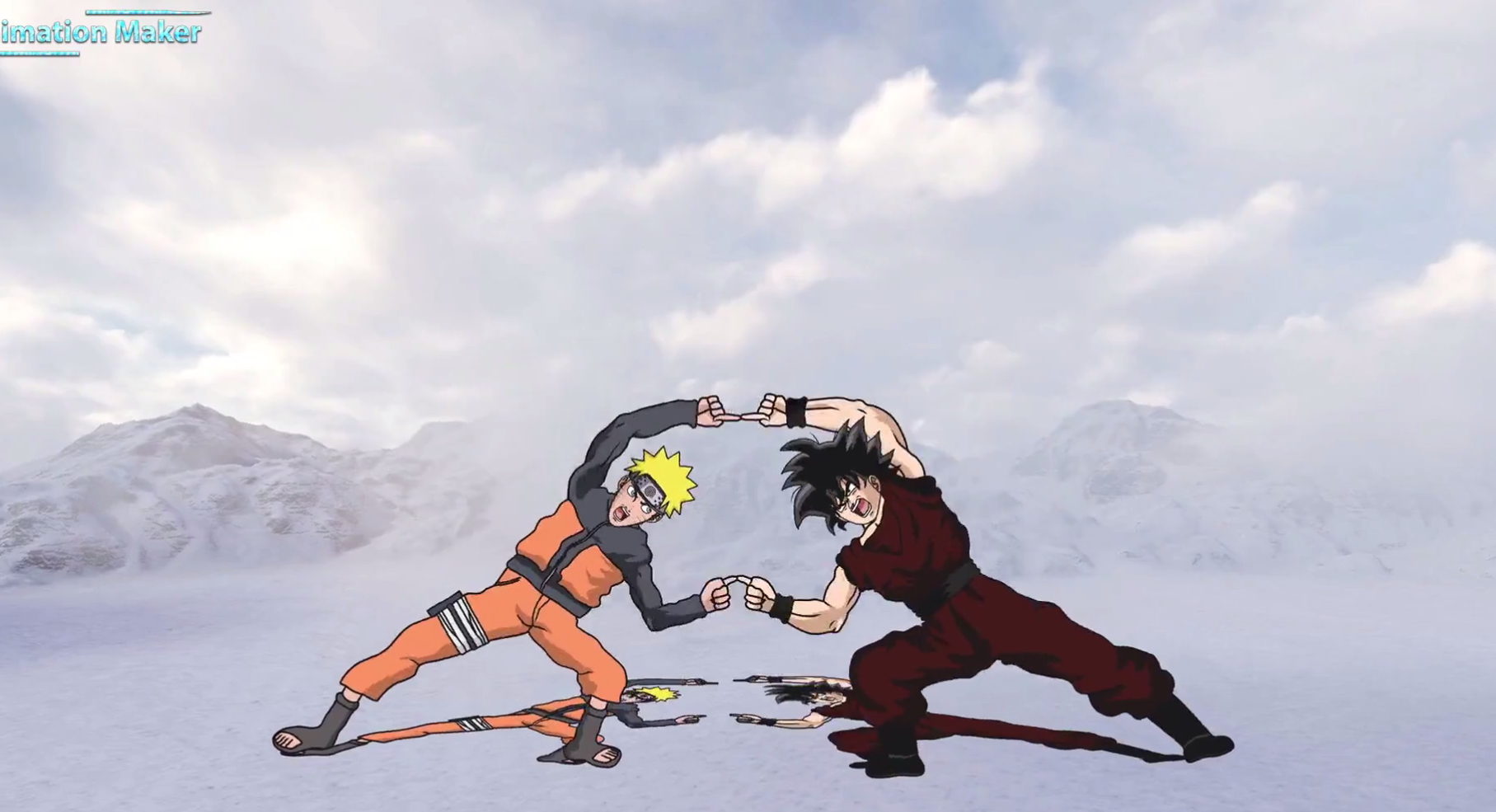 同人制作的动画,孙悟空和鸣人合体了,宇宙最强战士诞生