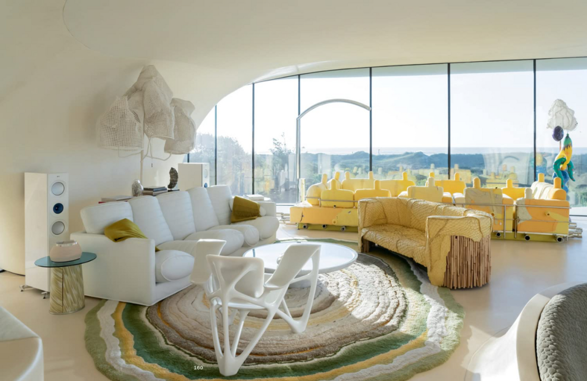 世界建筑:纯净全曲线白色住宅,美国纽约