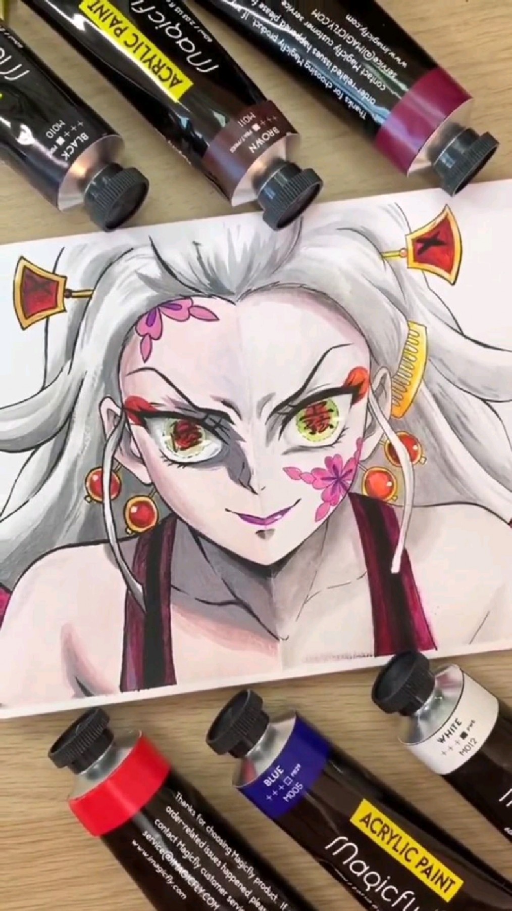 手绘动漫二次元(鬼灭之刃堕姬下篇)画作者:lainah