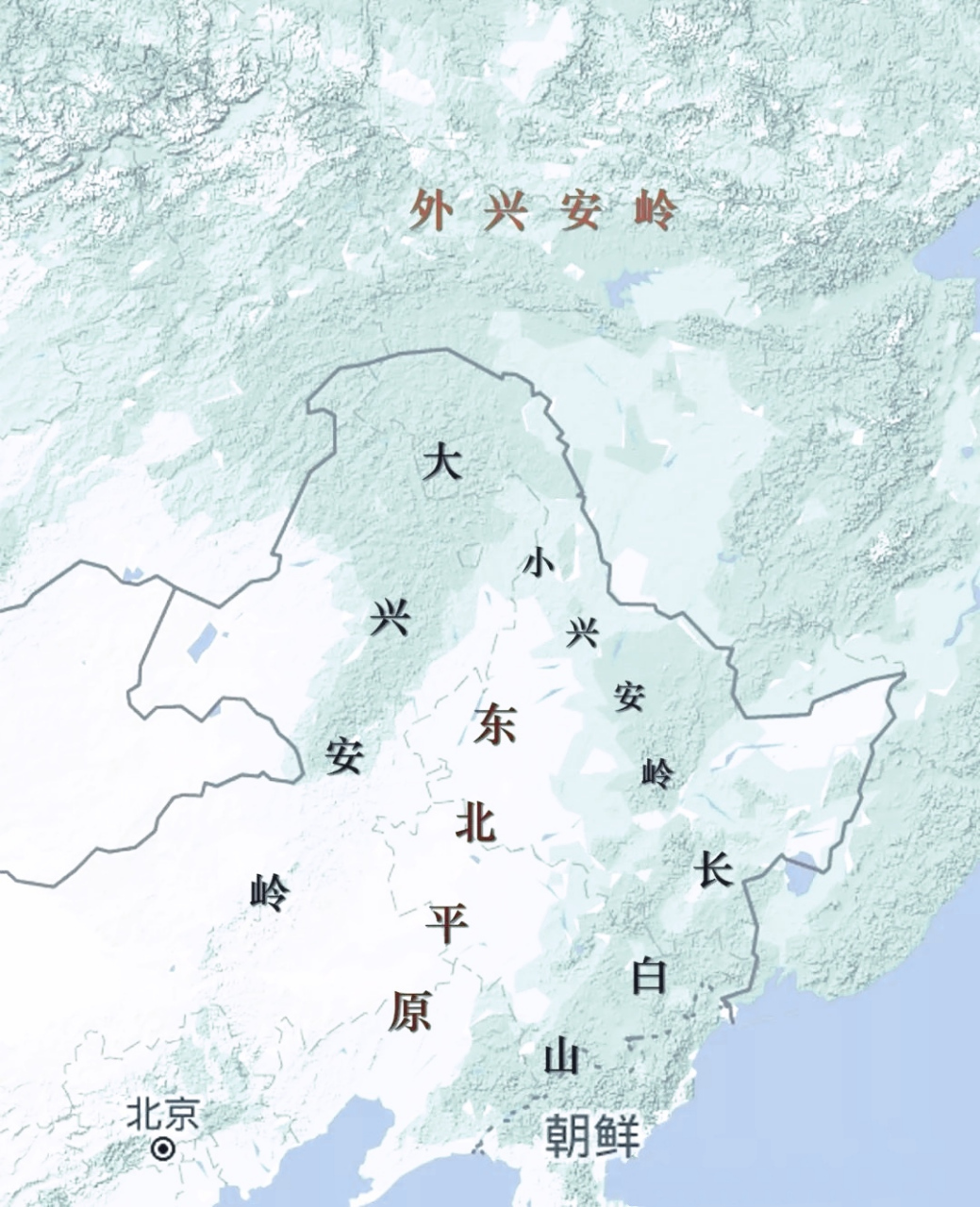 在我国东北方向,绵延着三座山脉,大兴安岭,小兴安岭和长白山脉.