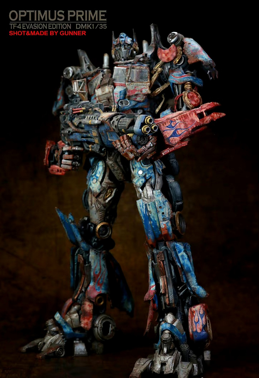 模型欣赏:1/35 变形金刚4绝迹重生 隐藏模式擎天柱,by gunner炮手.